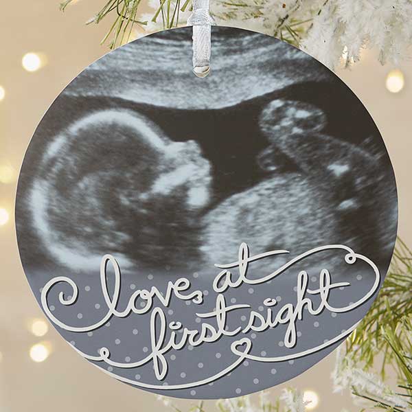 Baby Sonogram Photo Personalized Christmas Ornament - 5865