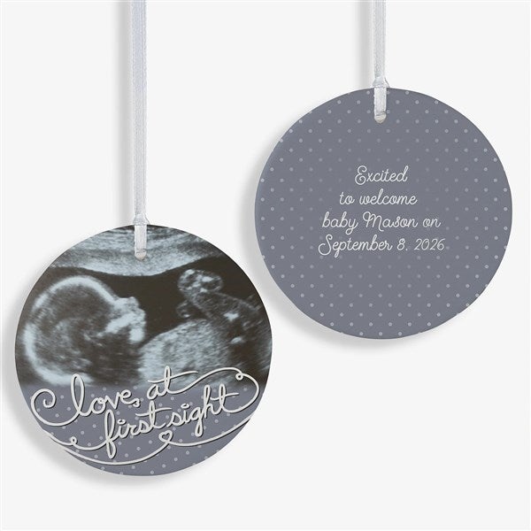 Baby Sonogram Photo Personalized Christmas Ornament - 5865