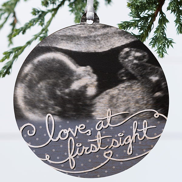 Baby Sonogram Photo Personalized Christmas Ornament - 5865