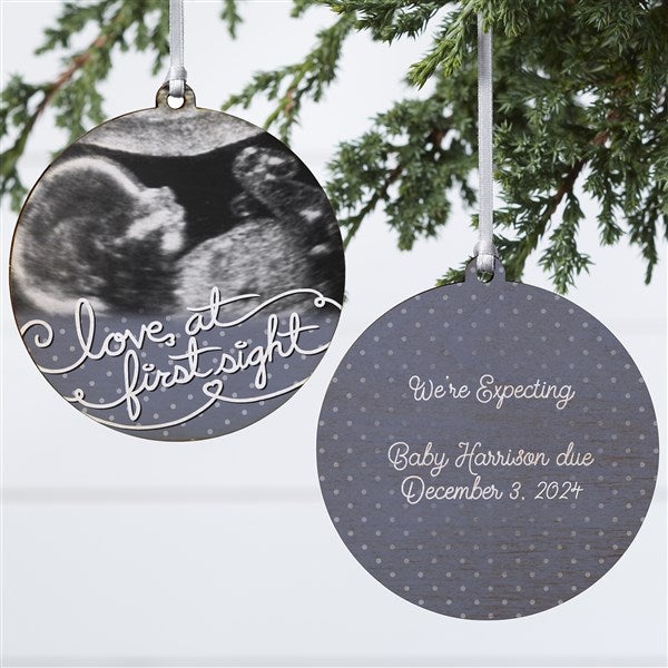 Baby Sonogram Photo Personalized Christmas Ornament - 5865