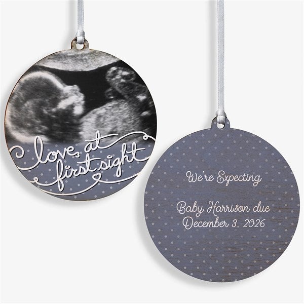 Baby Sonogram Photo Personalized Christmas Ornament - 5865