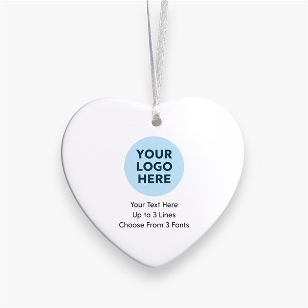 Personalized Logo Heart Ornament - 58653