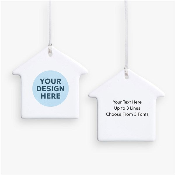 Personalized Logo Double Sided House Ornament - 58655