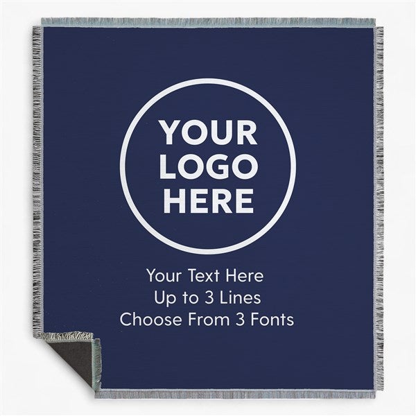 Personalized Logo 56x60 Woven Throw Blanket - 58663