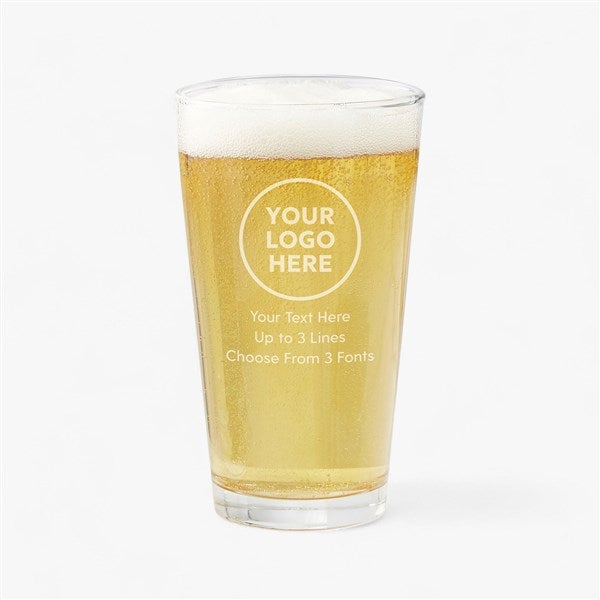 Personalized Business Logo 16oz. Beer Pint Glasses - 58671