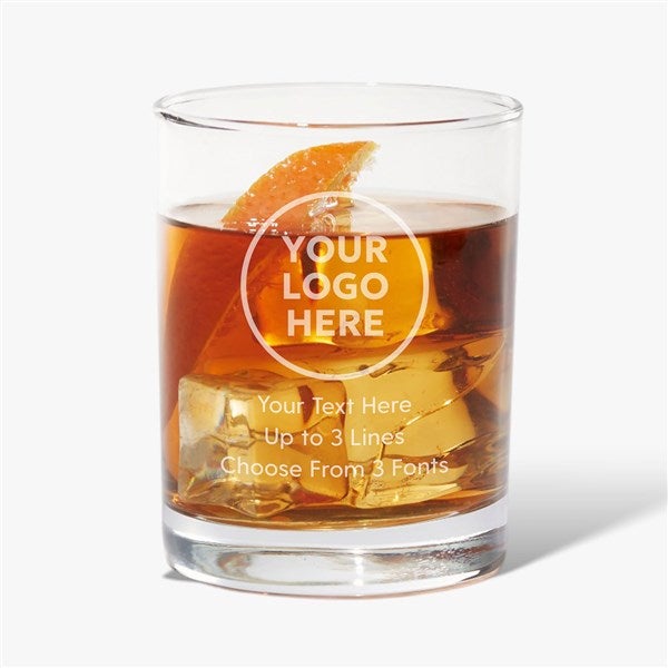 Personalized Business Logo 14oz. Whiskey Glasses - 58672