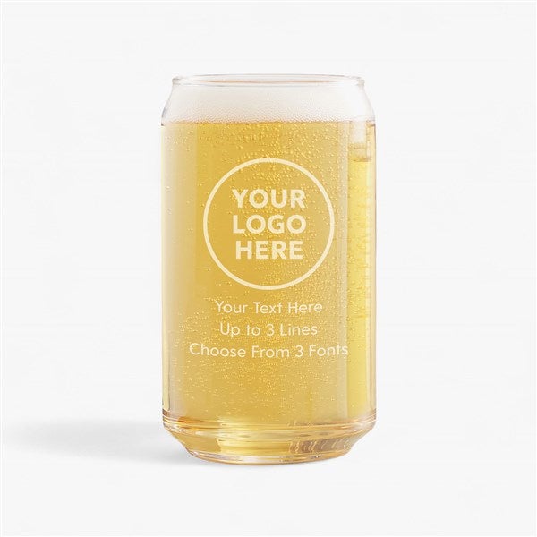 Personalized Logo Engraved Beer Can Glass  - 58675