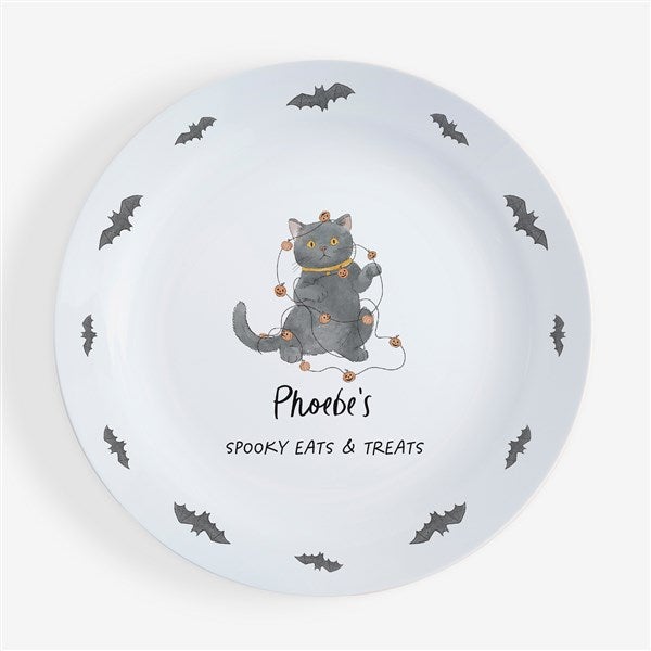 Halloween Paws Personalized 10" Polymer Plate    - 58734