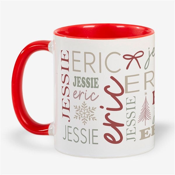 Personalized Holiday Repeating Name Mug by Jessie James Decker  - 58751