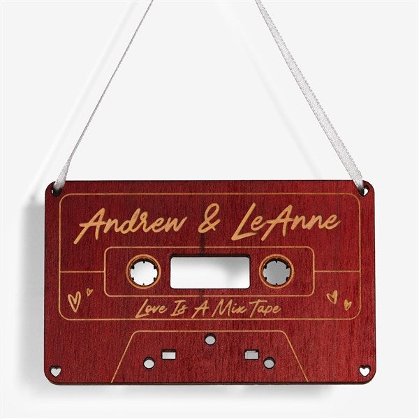 Cassette Tape Personalized Wood Ornament - 58784