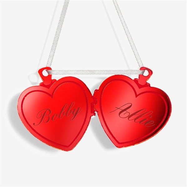Heart Locket Personalized Acrylic Ornament - 58786