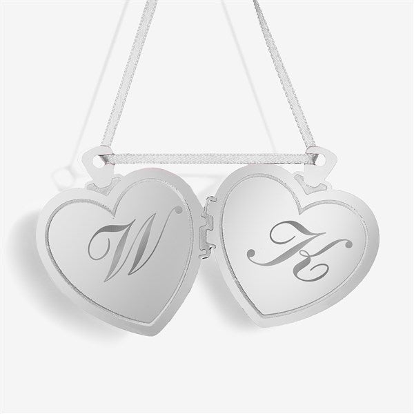 Heart Locket Personalized Acrylic Ornament - 58786
