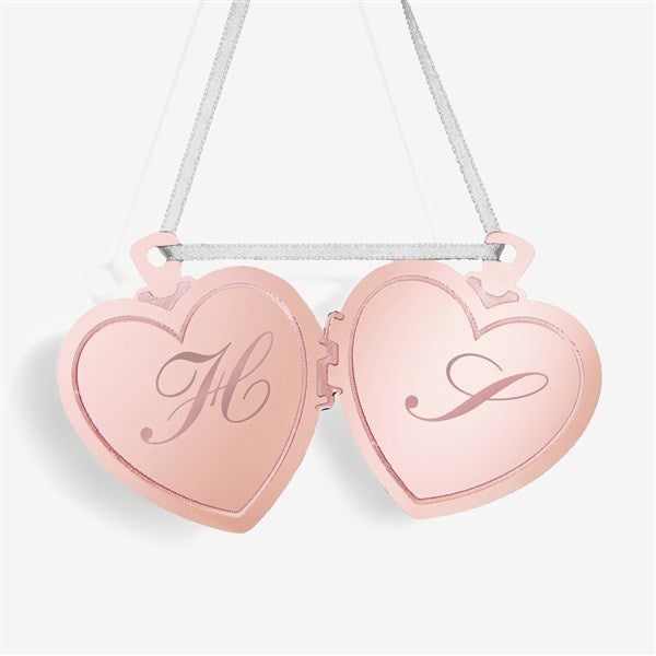 Heart Locket Personalized Acrylic Ornament - 58786