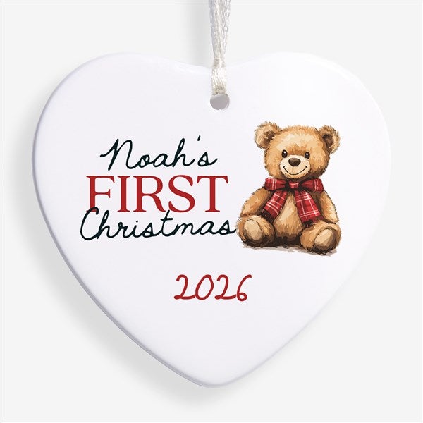 Heritage Bear Personalized Baby First Christmas Ornament - 58798
