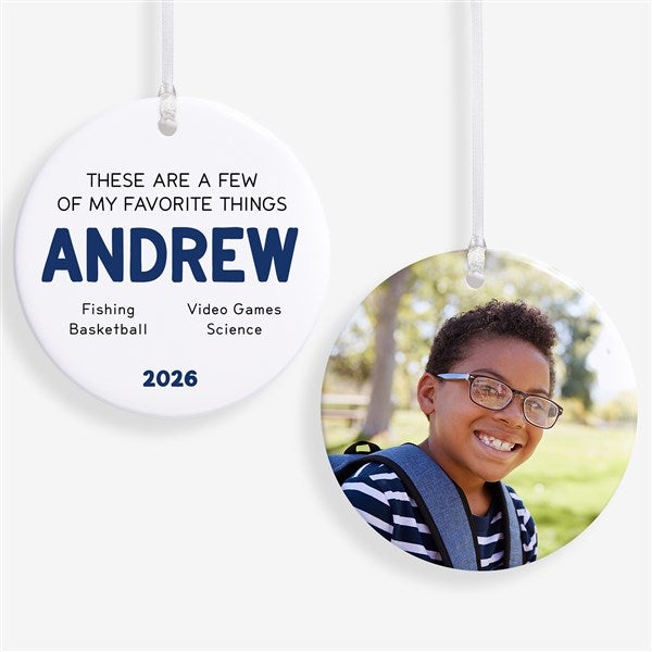 My Favorite Things Personalized Round Ornament - 58843