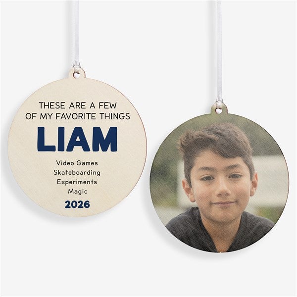 My Favorite Things Personalized Round Ornament - 58843