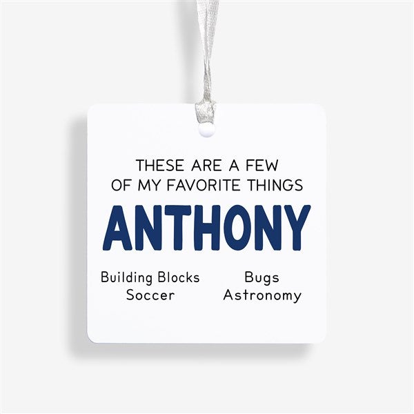 My Favorite Things Personalized Round Ornament - 58843