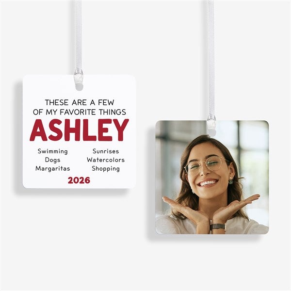My Favorite Things Personalized Round Ornament - 58843