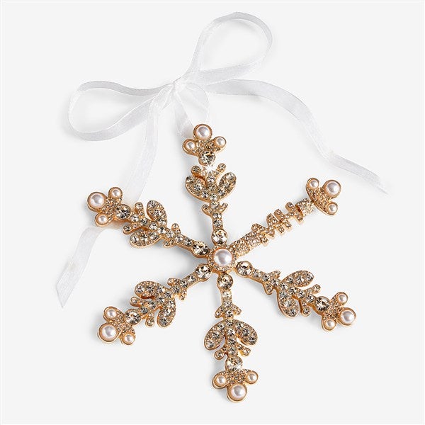 Personalized Jeweled Snowflake Christmas Ornament - 59015