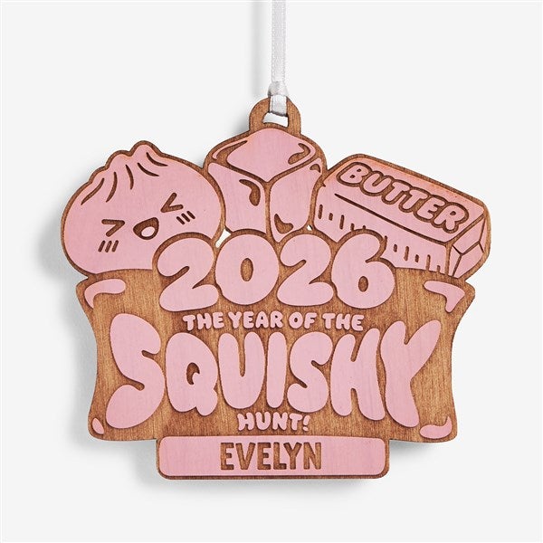 Squishy Hunt Personalized Wood Ornament - 59112