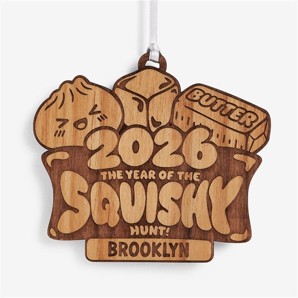 Squishy Hunt Personalized Wood Ornament - 59112