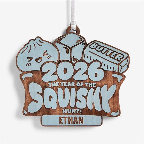 Squishy Hunt Personalized Wood Ornament - 59112