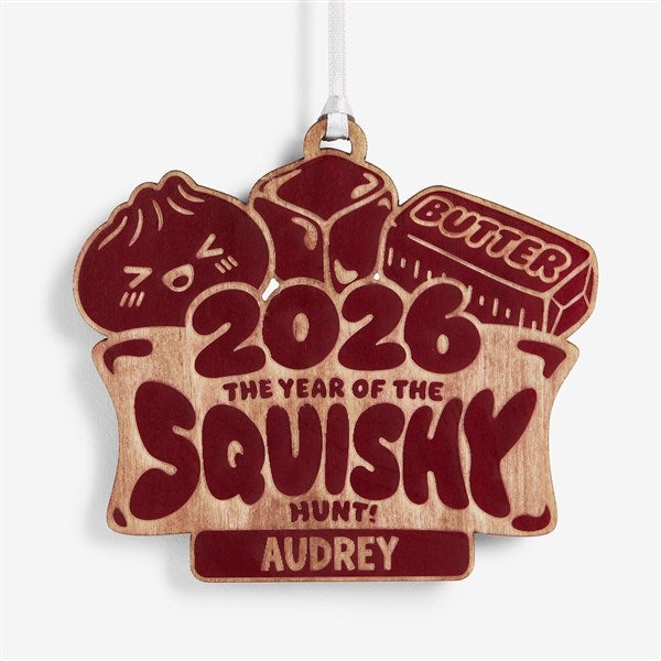 Squishy Hunt Personalized Wood Ornament - 59112