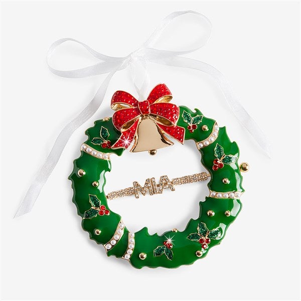Personalized Jeweled Wreath Ornament  - 59184