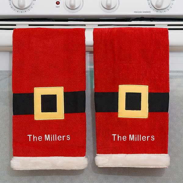 Santa Personalized Christmas Kitchen Towel Set - 5995