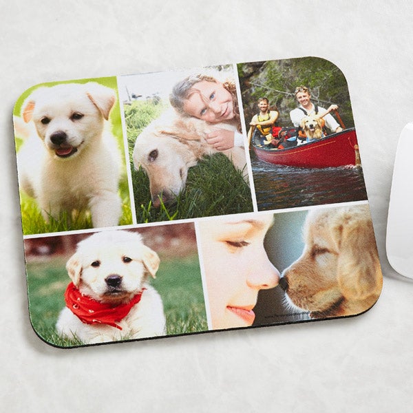 Pet Photo Montage Personalized Computer Mouse Pad - 6136