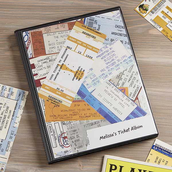 Personalized Ticket Stub Scrapbook Album