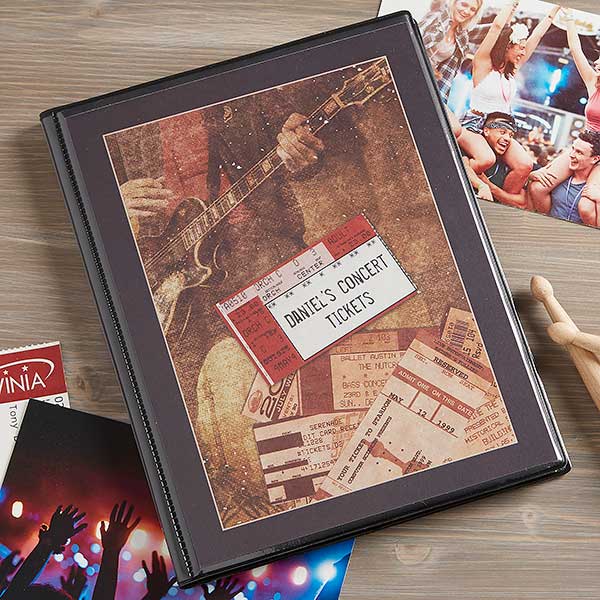 Personalized Concert Ticket Stub Scrapbook Album