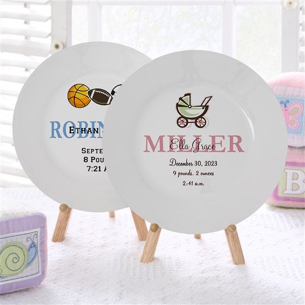 Personalized Baby Plates Baby Birth Plates
