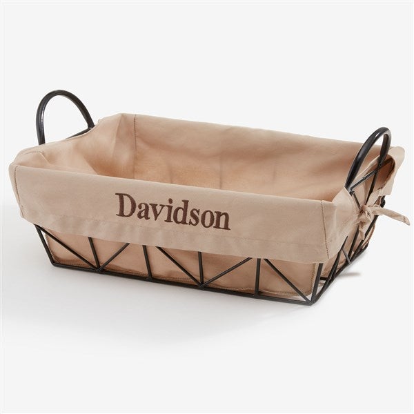 Personalized Lined Wicker Baskets - 6456