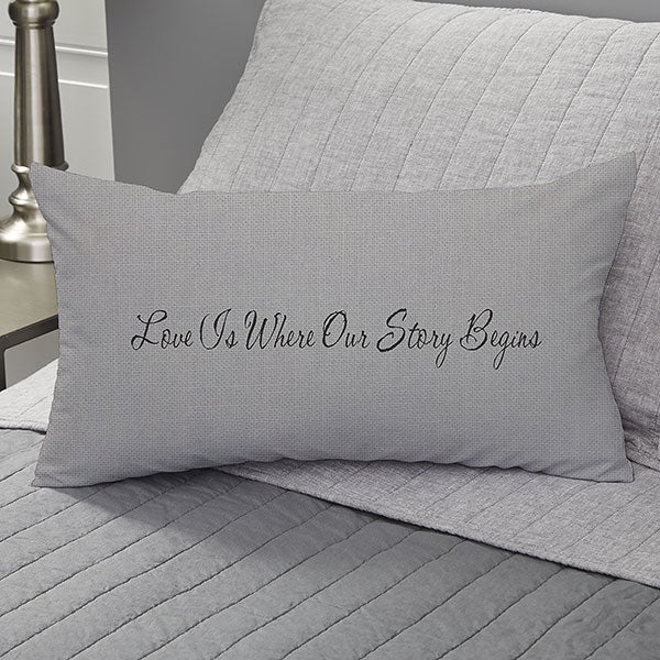 Romantic Couples Personalized Pillows - Kiss Goodnight - 6468