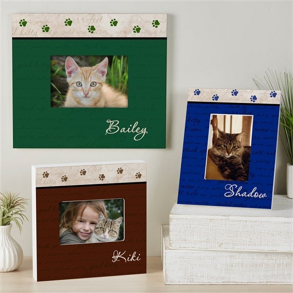 Personalized Cat Picture Frame Good Kitty