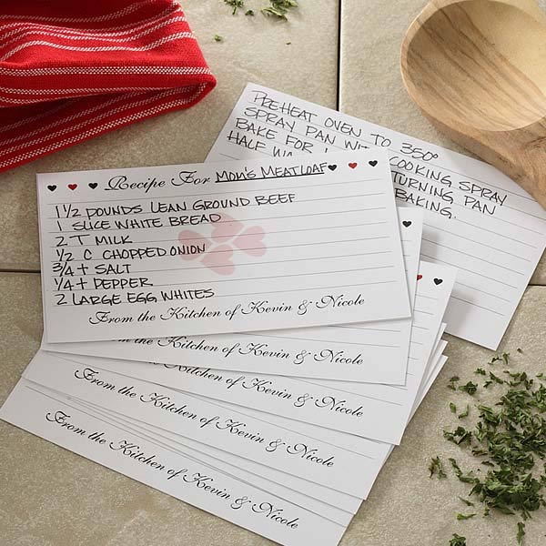 Personalized Recipe Cards