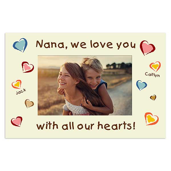 Personalized Magnet Photo Frame - All Our Hearts - 6717