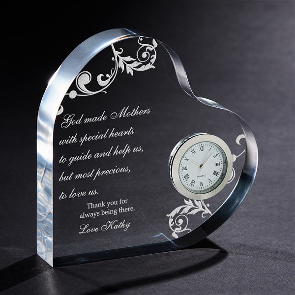 Dear Mom Personalized Heart Clock Mother's Day Gift - 6784