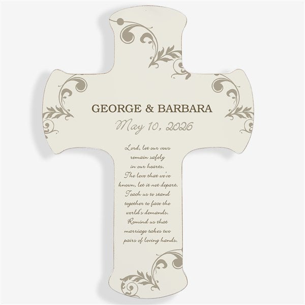 Marriage Blessings Personalized Wedding Wall Cross - 6887
