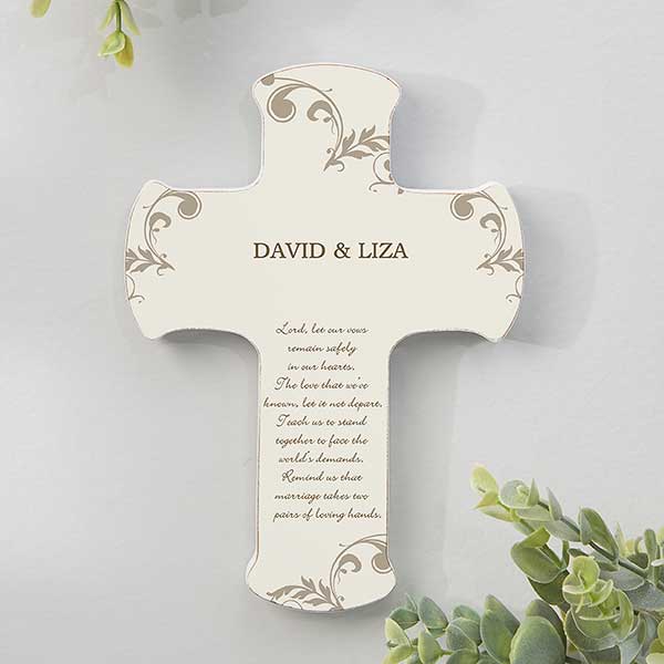 Marriage Blessings Personalized Wedding Wall Cross - 6887