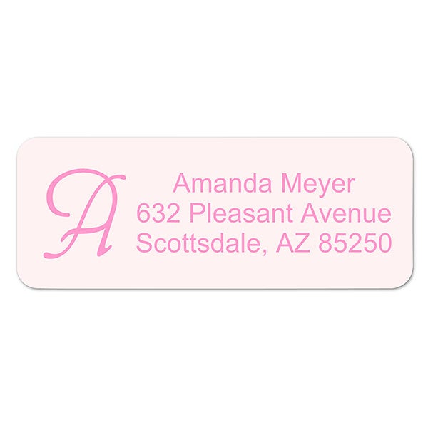 Custom Initial Personalized Address Labels - 6897