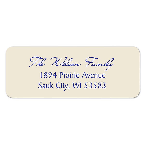 Family Return Address Labels - Signature Script - 6898