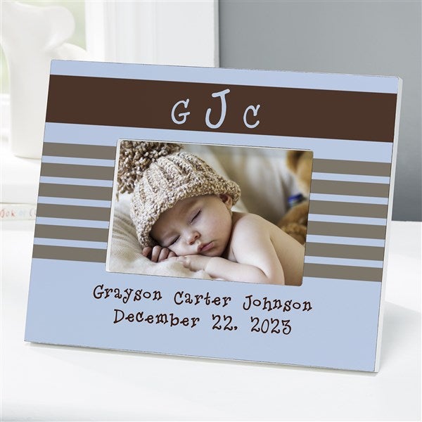 Baby Boy Personalized Picture Frames with Monogram