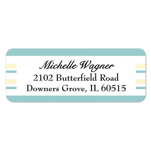 Custom Return Address Labels - Simple Stripes - 6954