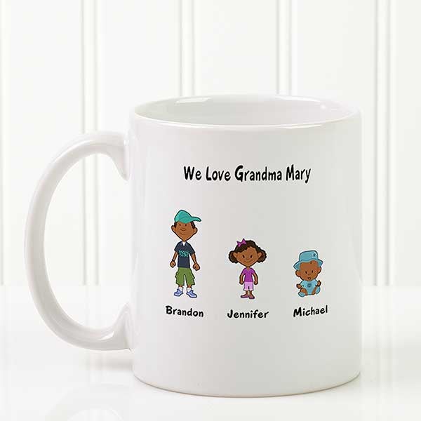 Family Cartoon Characters Personalized Coffee Mugs - 6977