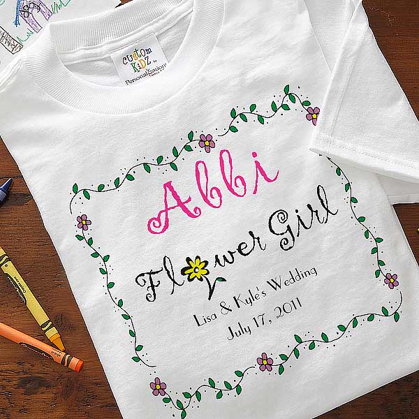 Personalized Flower Girl Shirts and Hats - 7021