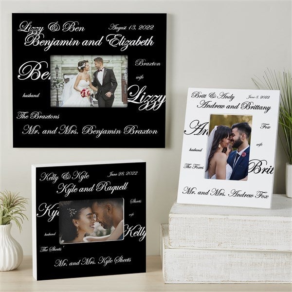 Personalised Mr & Mrs 8x10 Silver Photo Frame