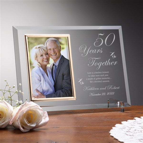 Personalized Glass Anniversary Picture Frames Reflections