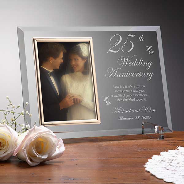 Personalized Glass Anniversary Picture Frames Reflections
